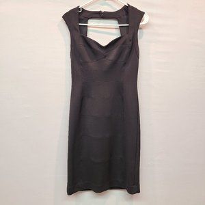 White House Black Market Black Mini Dress Womens 4 Sleeveless Bodycon